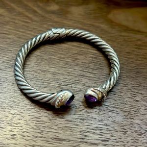 Samuel B Cable Classics Bracelet with Amethyst David Yurman Style